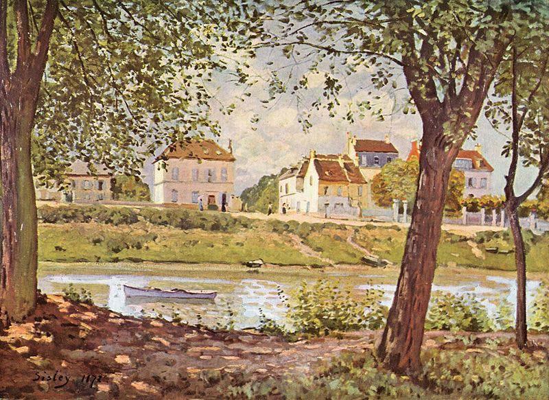 Alfred Sisley Dorf am Ufer der Seine France oil painting art